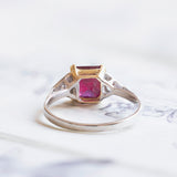 New ring in 18K gold with ruby ​​(2.23ct) and diamonds (0.15ctw)