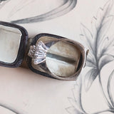 Vintage 18K white gold daisy ring with diamonds (approx. 0.50ctw), 60s / 70s