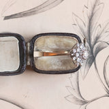 Vintage 18K white gold daisy ring with diamonds (approx. 0.50ctw), 60s / 70s