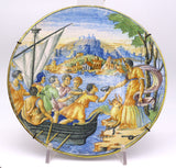 Piatto in ceramica Castelli , XIX secolo. - Antichità Galliera