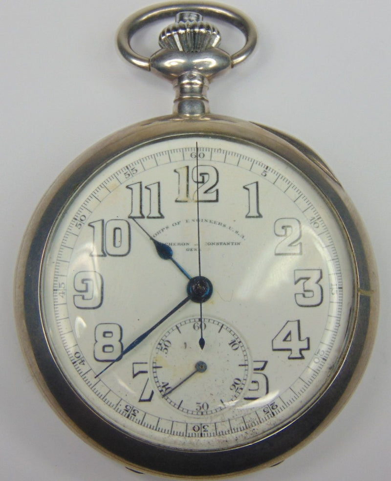 Cronografo da tasca in argento Vacheron Constantin produzione dal 1917 - Antichità Galliera