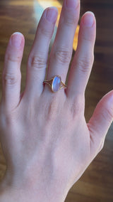 Vintage 18K gold moonstone ring, 1960s