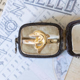 Винтажное кольцо с дельфином из 8-каратного золота, 80-е годы