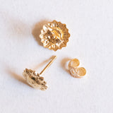 Los mit Vintage-Ohrringen aus 18 Karat Gelbgold und Vintage-Anhänger aus 18 Karat Gelbgold mit blauem Quarz, 70er Jahre