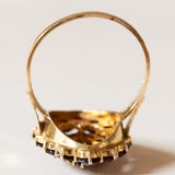 Los mit Vintage-Ring aus 10-karätigem Gold mit Granaten und Anhänger aus 8-karätigem Gold mit Granaten und Perle, 60er/70er Jahre