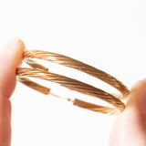 Vintage 9K Gold Hohlrohr Creolen, 70er Jahre