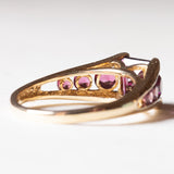 Anello vintage in oro 9K con tormaline viola, anni ‘70/‘80