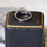 14K white gold Art Deco ring with diamonds (0.48ctw approx.), 1930s