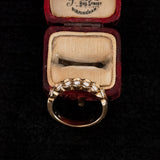 Vintage 14K gold ring with brilliant cut diamonds (0.35ctw approx.), 70s