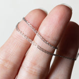 Vintage 9K Weißgold Halskette mit 9K Weißgold Anhänger mit Diamanten, 80er / 90er Jahre