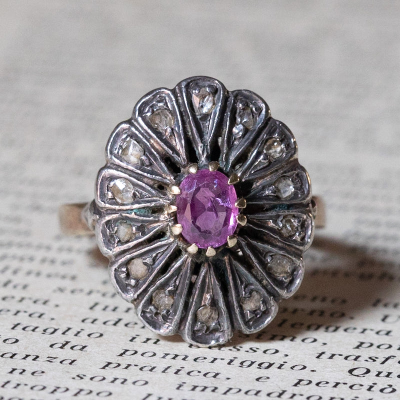 E Diamanti Anelli Antichi Con Rubino Anello A Margherita Vintage