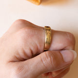14K gold ring with citrine quartz, 50s / 60s