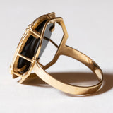 🖤 Anello vintage in oro 18K con cammeo su onice, anni ‘80