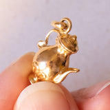 Ciondolo vintage a forma di caffettiera in oro 18K