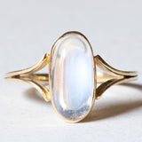 Vintage 18K gold moonstone ring, 1960s