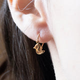 Vintage Entenohrringe aus 18 Karat Gold, 70er/80er Jahre