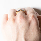 Veretta vintage in oro giallo 18K con zaffiri (0.45ctw ca.), anni ‘60