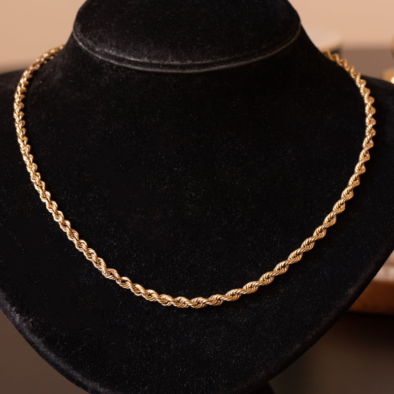 Collana torchon vintage in oro 9K, anni ‘60/‘70