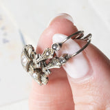 Art-Deco-Platinohrringe mit Diamanten im alten Minenschliff (ca. 0.30 Karat) und Diamanten im Rosettenschliff, 30er Jahre