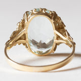 Anello vintage in oro 14K con acquamarina (4ct ca.), anni ‘60