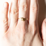 Vintage 18K Gold Zwei-Herz-Ring, 50er/60er Jahre