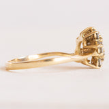 Vintage Ring aus 18 Karat Gelbgold mit Diamanten im Brillantschliff (ca. 0.22 Karat), 70er Jahre