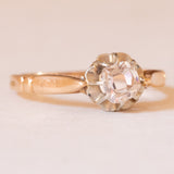 Antiker 18-karätiger Gelbgold- und Weißgold-Diamant im Fancy-Schliff (ca. 0.25 ct), Solitär, 10er/20er Jahre