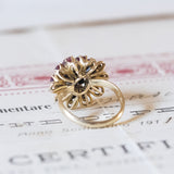 Vintage 8K gold ring with rubies, 50s