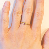 Anello vintage in oro 18K con rubino, anni ‘60/‘70