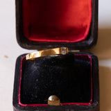 Solitaire vintage en or 18 carats avec diamant taillé en brillant (env. 0,16 ct), années 1970
