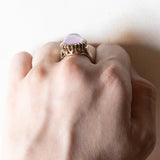 Vintage 8K gold cocktail ring with cabochon cut amethyst, 1950s / 1960s