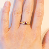 Anello vintage gypsy in oro 18K con rubino, anni ‘50/‘60