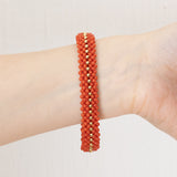Vintage Korallenarmband aus 18 Karat Gold, 50er/60er Jahre