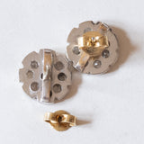 Vintage Ohrringe aus 18 Karat Gold mit Diamanten im Rosenschliff, 50er Jahre