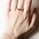 Anello vintage in oro 9K con tanzanite, anni ‘80