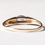 Anello vintage in oro 9K con tanzanite, anni ‘80