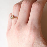 Antiker 18-karätiger Gelbgold- und Weißgold-Diamant im Fancy-Schliff (ca. 0.25 ct), Solitär, 10er/20er Jahre