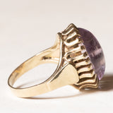 Vintage 8K gold cocktail ring with cabochon cut amethyst, 1950s / 1960s