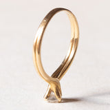 Vintage Solitär aus 18 Karat Gold mit Diamant im Brillantschliff (ca. 0.22 ct), 60er Jahre