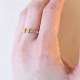 Anello vintage in oro 14K con diamanti (0.20ctw ca.), anni ‘70