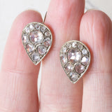 Liberty Earrings in 14K White Gold and Silver with Old Mine and Rose-Cut Diamonds (approx. 2ctw), 10s/20s