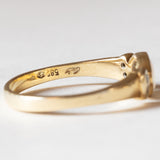 Anello vintage in oro 14K con opale e diamanti, anni ‘60/‘70