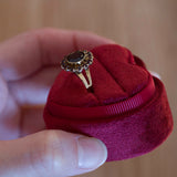 Vintage 8K gold ring with garnets, 50s