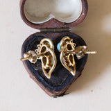 Vintage Ohrringe aus 14 Karat Gold mit Opalen und Diamanten, 70er Jahre