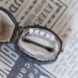 Vintage 14K white gold ring with brilliant cut diamonds (approx. 0.50ctw), 70s