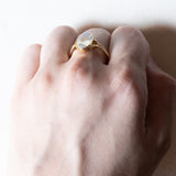 Vintage 18K gold moonstone ring, 1960s