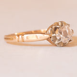 Antiker 18-karätiger Gelbgold- und Weißgold-Diamant im Fancy-Schliff (ca. 0.25 ct), Solitär, 10er/20er Jahre