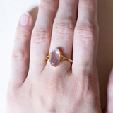 Vintage 18K gold moonstone ring, 1960s