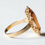 Anello vintage in oro 18K con cammeo su conchiglia, anni ‘50/‘60