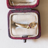 Anello a serpente vintage in oro 18K con rubini, anni ‘70